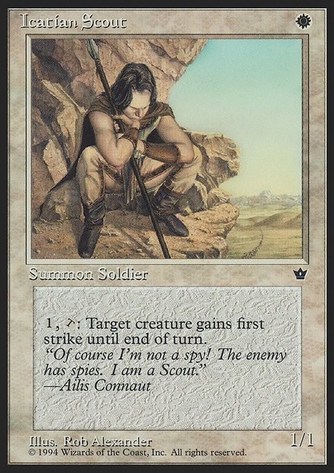 Icatian Scout, Fallen Empires #13c, Magic: The Gathering card