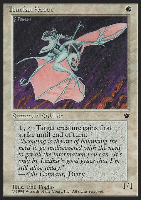 Icatian Scout, Fallen Empires #13d, Magic: The Gathering card