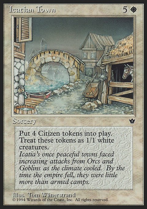 Icatian Town, Fallen Empires #15, Magic: The Gathering card