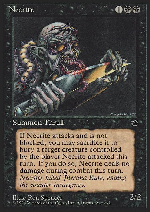 Necrite, Fallen Empires #41a, Magic: The Gathering card