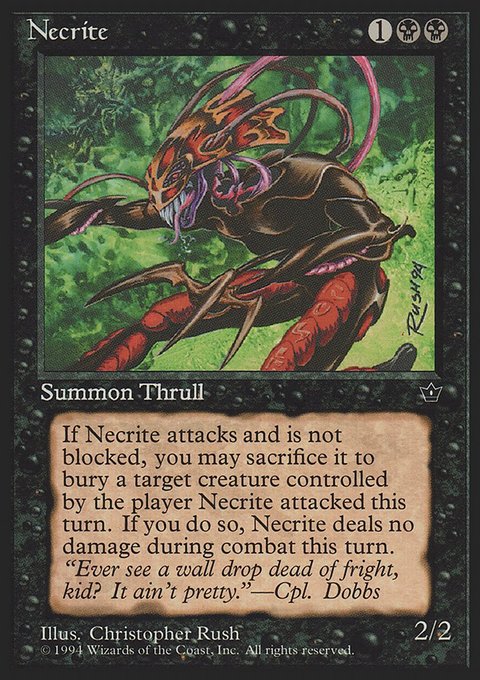 Necrite, Fallen Empires #41b, Magic: The Gathering card