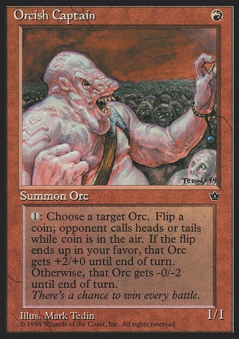 Orcish Captain, Fallen Empires #60, Magic: The Gathering card