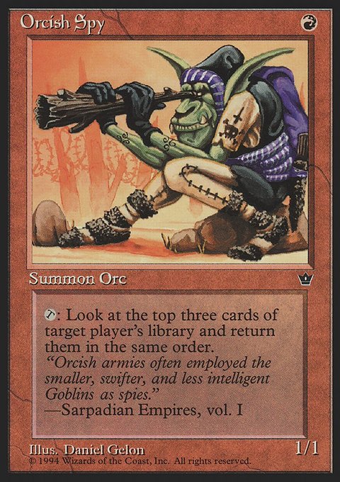 Orcish Spy, Fallen Empires #61b, Magic: The Gathering card