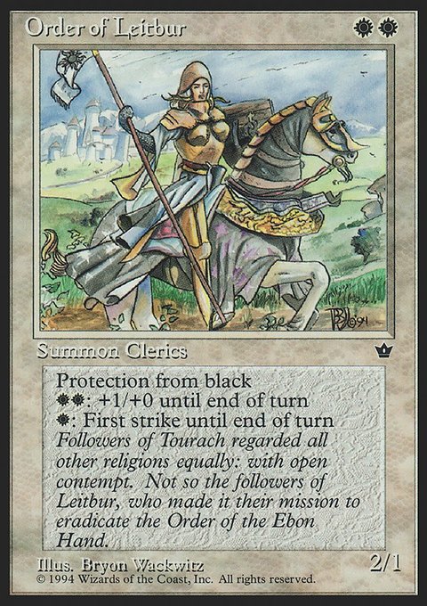 Order of Leitbur, Fallen Empires #16a, Magic: The Gathering card