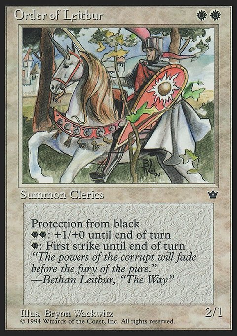 Order of Leitbur, Fallen Empires #16b, Magic: The Gathering card