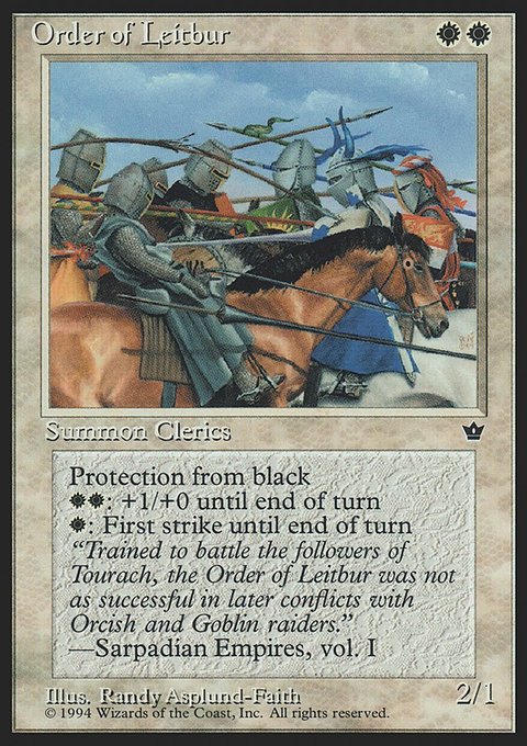 Order of Leitbur, Fallen Empires #16c, Magic: The Gathering card