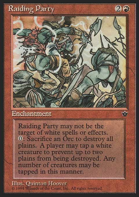 Raiding Party, Fallen Empires #64, Magic: The Gathering card