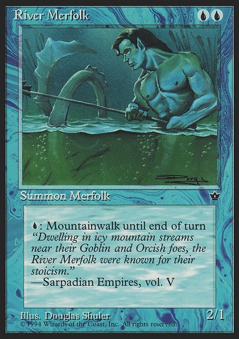 River Merfolk, Fallen Empires #24, Magic: The Gathering card
