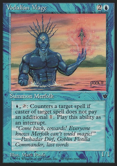 Vodalian Mage, Fallen Empires #30b, Magic: The Gathering card