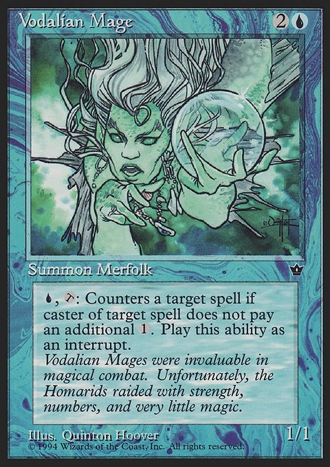Vodalian Mage, Fallen Empires #30c, Magic: The Gathering card