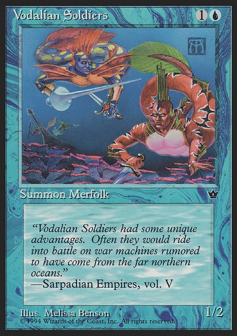 Vodalian Soldiers, Fallen Empires #31a, Magic: The Gathering card