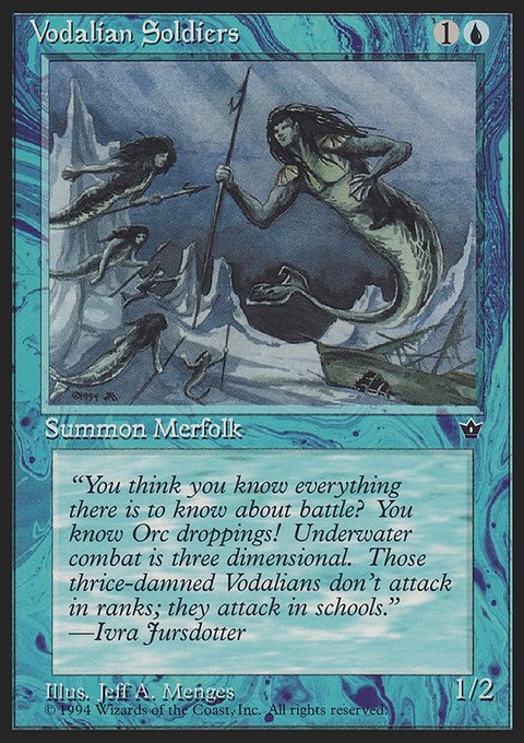 Vodalian Soldiers, Fallen Empires #31b, Magic: The Gathering card