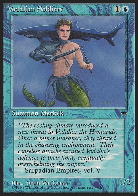 Vodalian Soldiers, Fallen Empires #31d, Magic: The Gathering card