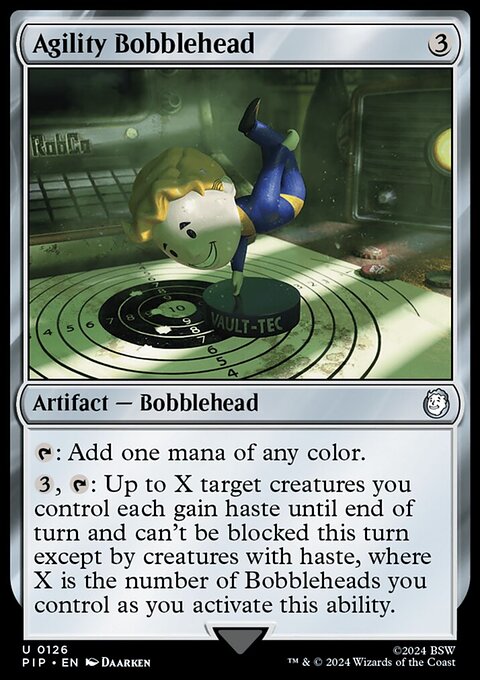 Agility Bobblehead, Fallout #126, Magic: The Gathering card