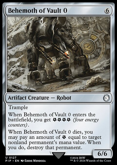 Behemoth of Vault 0, Fallout #127, Magic: The Gathering card