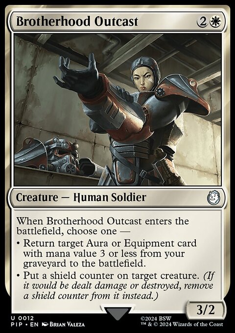 Brotherhood Outcast, Fallout #12, Magic: The Gathering card