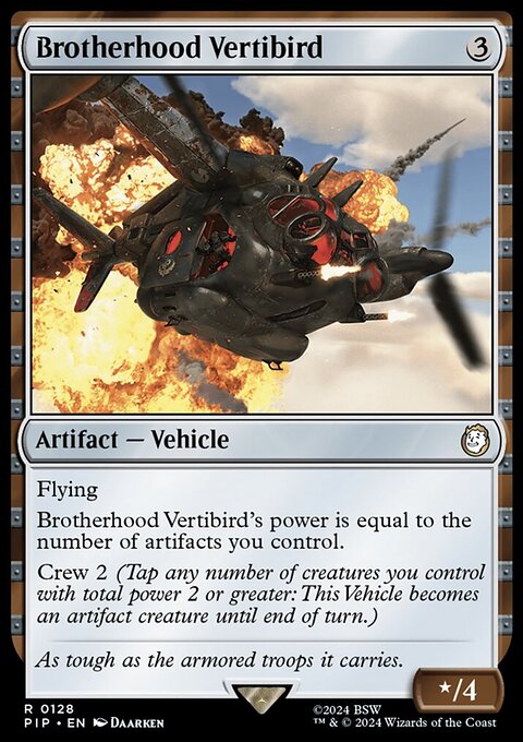 Brotherhood Vertibird, Fallout #128, Magic: The Gathering card
