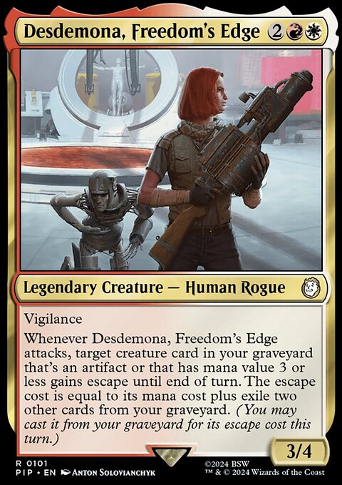 Desdemona, Freedom's Edge, Fallout #101, Magic: The Gathering card