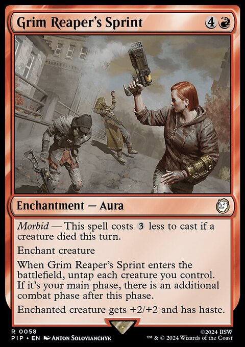 Grim Reaper's Sprint, Fallout #58, Magic: The Gathering card
