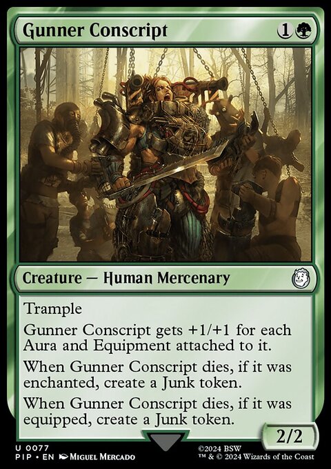 Gunner Conscript, Fallout #77, Magic: The Gathering card