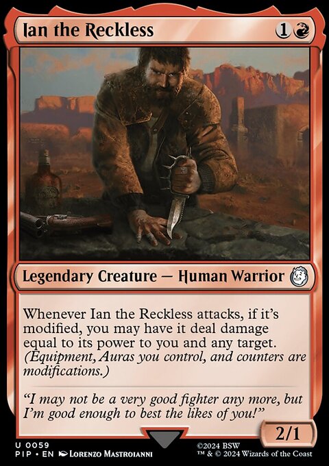 Ian the Reckless, Fallout #59, Magic: The Gathering card