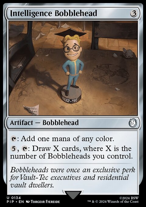 Intelligence Bobblehead, Fallout #134, Magic: The Gathering card