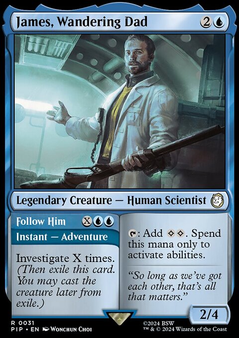James, Wandering Dad // Follow Him, Fallout #31, Magic: The Gathering card
