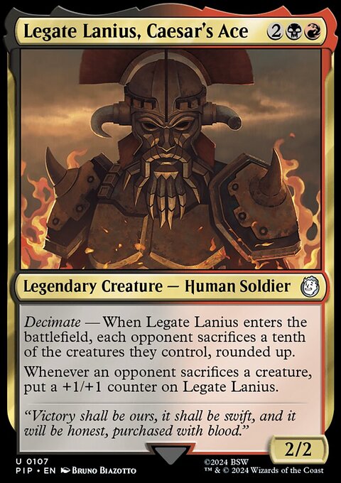 Legate Lanius, Caesar's Ace, Fallout #107, Magic: The Gathering card