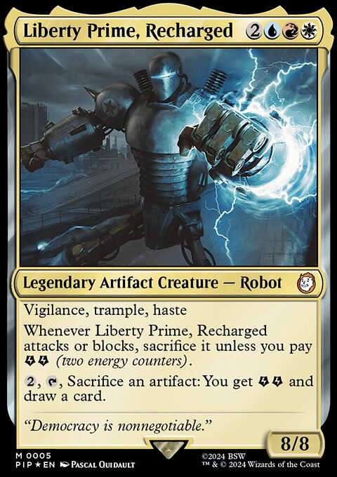 Liberty Prime, Recharged, Fallout #5, Magic: The Gathering card