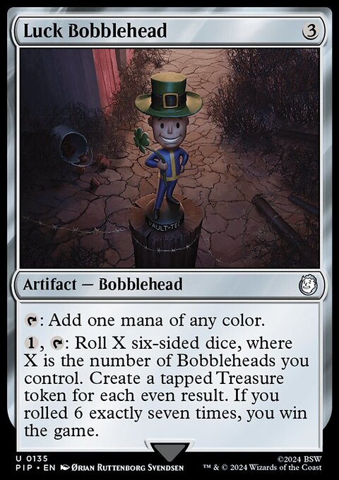 Luck Bobblehead, Fallout #135, Magic: The Gathering card