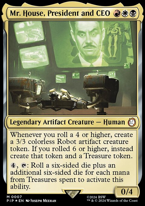 Mr. House, President and CEO, Fallout #7, Magic: The Gathering card