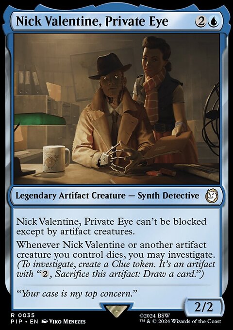 Nick Valentine, Private Eye, Fallout #35, Magic: The Gathering card