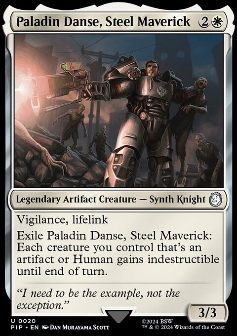Paladin Danse, Steel Maverick, Fallout #20, Magic: The Gathering card
