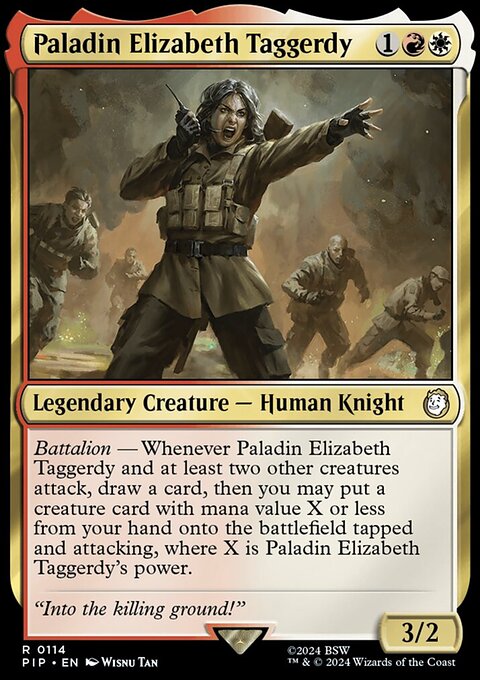 Paladin Elizabeth Taggerdy, Fallout #114, Magic: The Gathering card