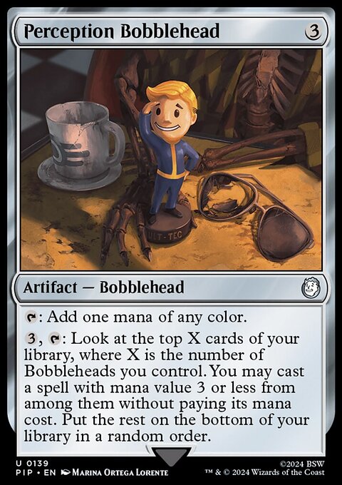 Perception Bobblehead, Fallout #139, Magic: The Gathering card