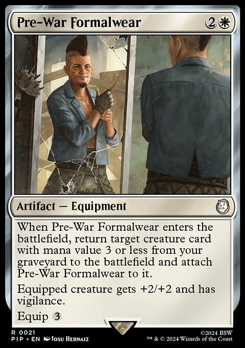 Pre-War Formalwear, Fallout #21, Magic: The Gathering card