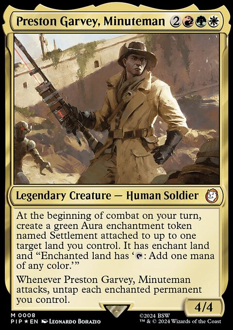 Preston Garvey, Minuteman, Fallout #8, Magic: The Gathering card