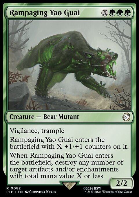 Rampaging Yao Guai, Fallout #82, Magic: The Gathering card