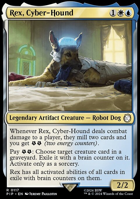 Rex, Cyber-Hound, Fallout #117, Magic: The Gathering card