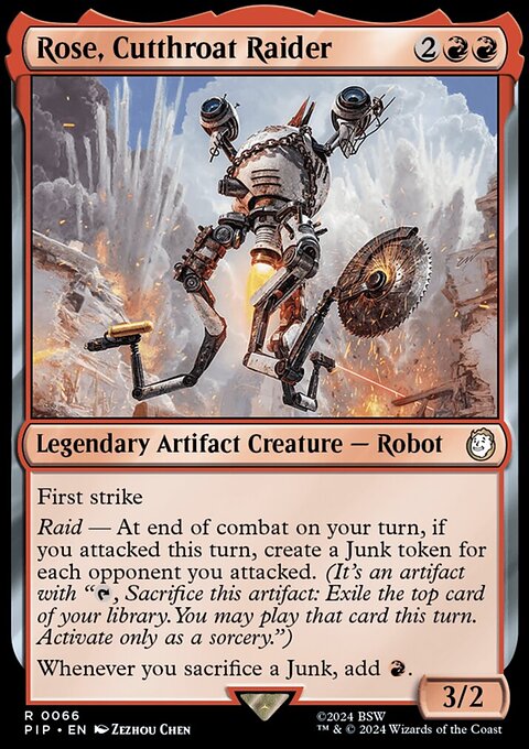 Rose, Cutthroat Raider, Fallout #66, Magic: The Gathering card