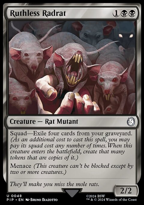 Ruthless Radrat, Fallout #48, Magic: The Gathering card