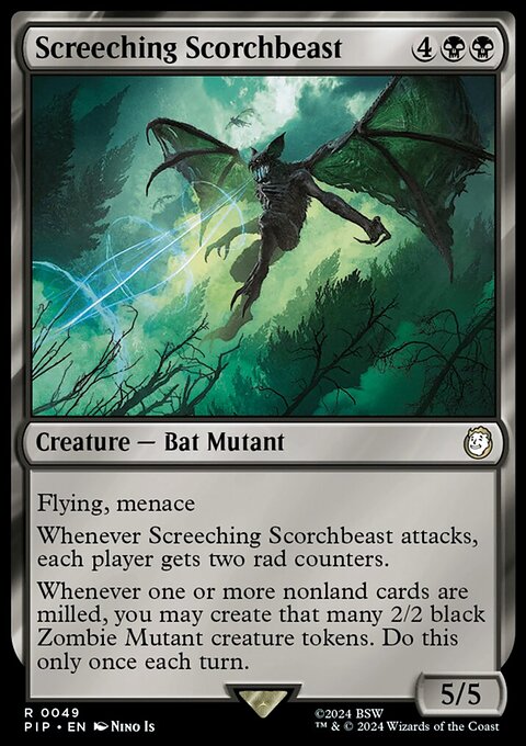 Screeching Scorchbeast, Fallout #49, Magic: The Gathering card