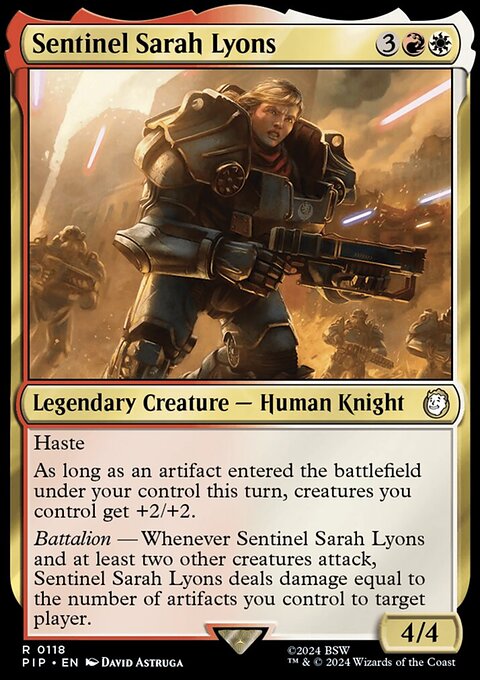 Sentinel Sarah Lyons, Fallout #118, Magic: The Gathering card