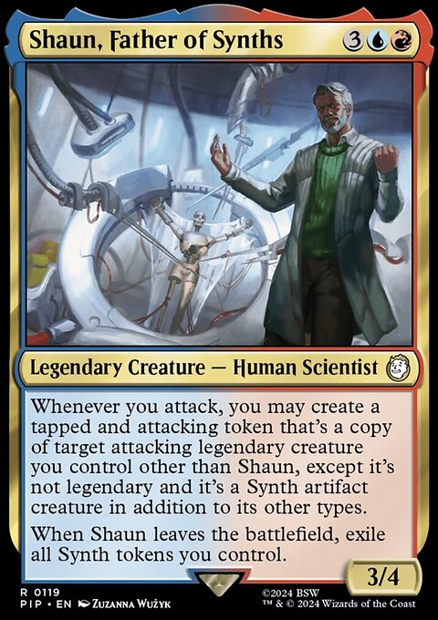Shaun, Father of Synths, Fallout #119, Magic: The Gathering card