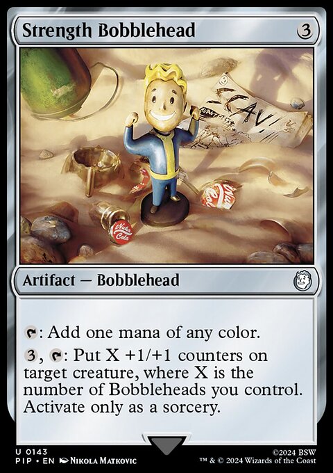 Strength Bobblehead, Fallout #143, Magic: The Gathering card