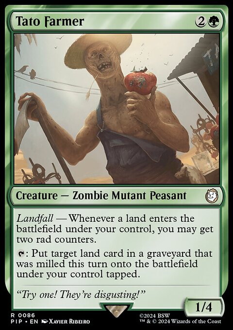 Tato Farmer, Fallout #86, Magic: The Gathering card