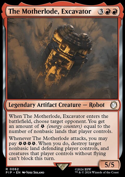 The Motherlode, Excavator, Fallout #62, Magic: The Gathering card