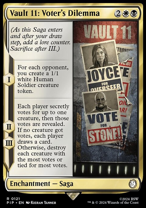 Vault 11: Voter's Dilemma, Fallout #121, Magic: The Gathering card