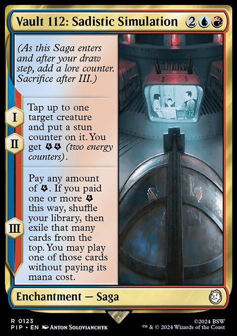 Vault 112: Sadistic Simulation, Fallout #123, Magic: The Gathering card
