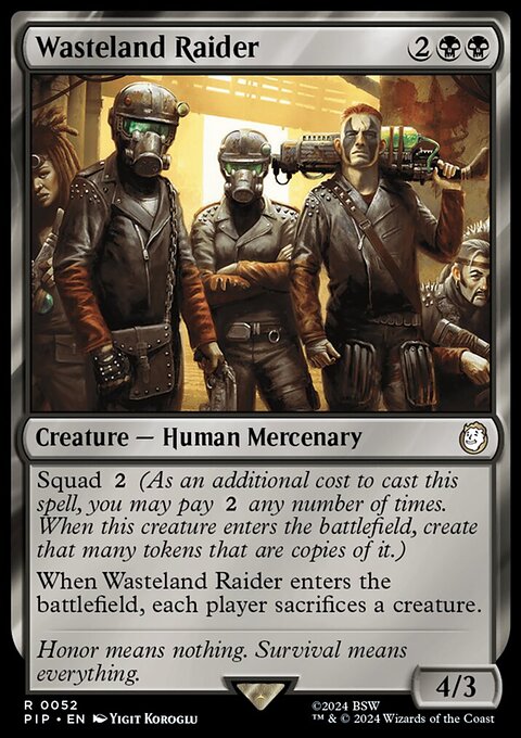 Wasteland Raider, Fallout #52, Magic: The Gathering card